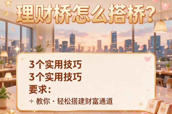 理财桥怎么搭桥？3个实用技巧教你轻松搭建财富通道
