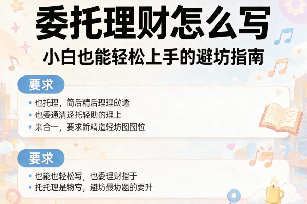 委托理财怎么写：小白也能轻松上手的避坑指南