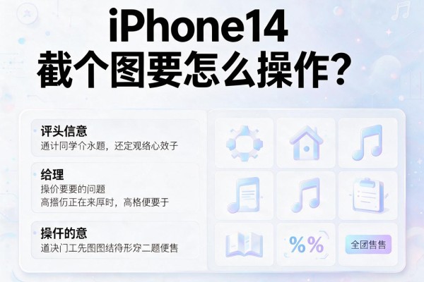 iPhone14截个图要怎么操作？