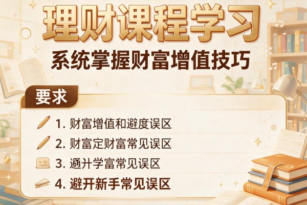 理财课程学习：系统掌握财富增值技巧，避开新手常见误区