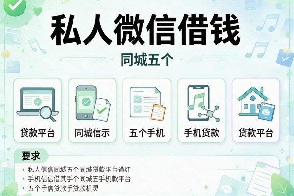 私人微信借钱，同城五个手机贷款平台