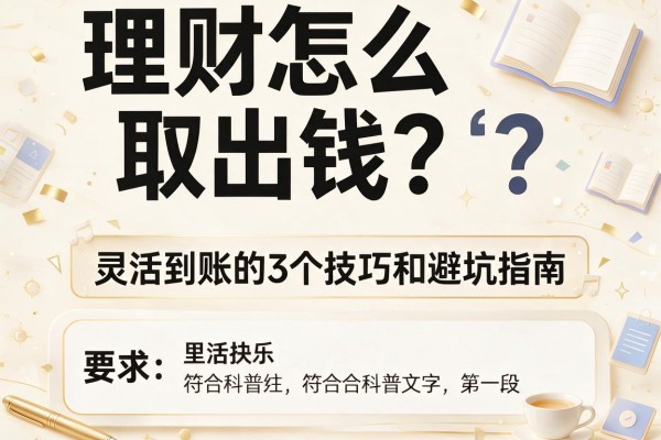 理财怎么取出钱？灵活到账的3个技巧和避坑指南