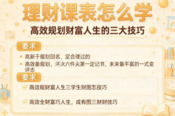 理财课表怎么学：高效规划财富人生的三大技巧