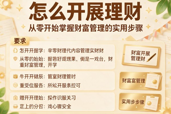 怎么开展理财：从零开始掌握财富管理的实用步骤