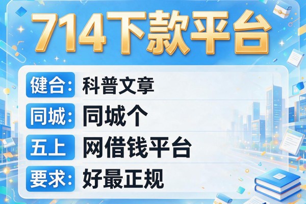 714下款平台,同城五个网上借钱平台好最正规
