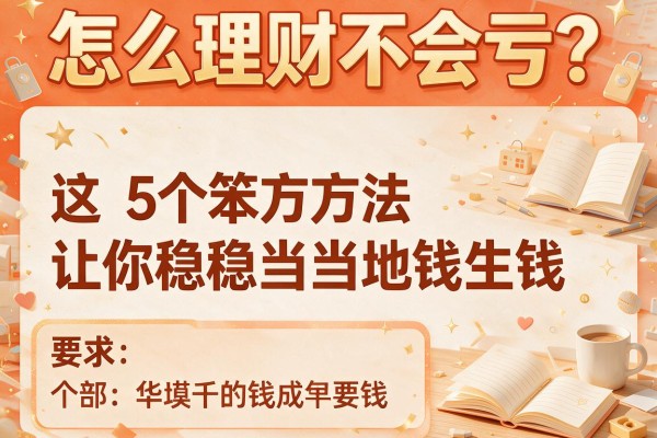 怎么理财不会亏?这5个笨方法让你稳稳当当地钱生钱