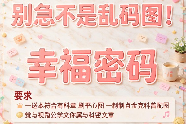 别急不是乱码图!教程教你制作“幸福密码”