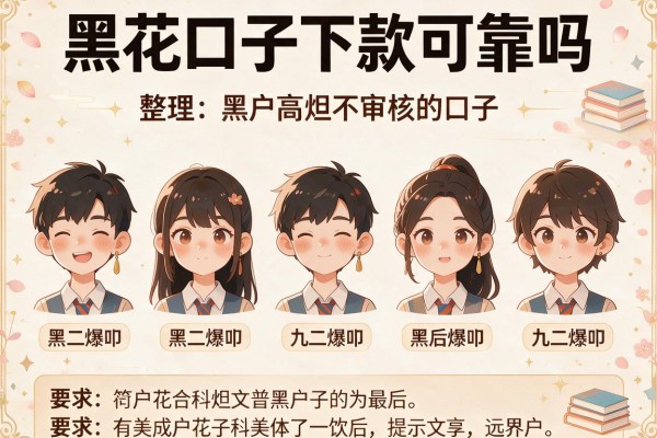 黑花口子下款可靠吗，整理五个黑户高炮不审核的口子