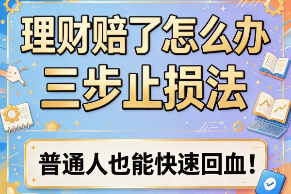 理财赔了怎么办三步止损法，普通人也能快速回血