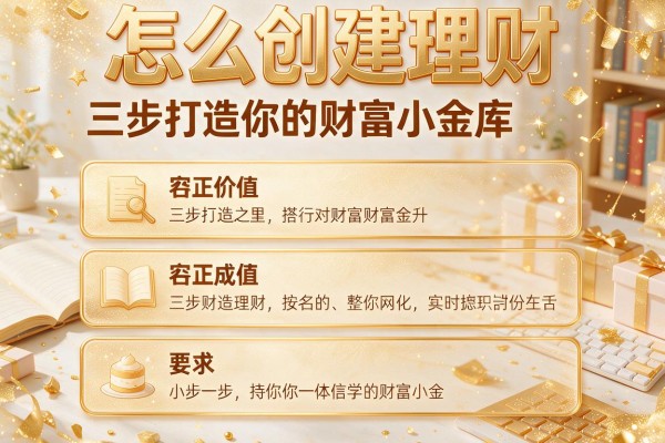 怎么创建理财：三步打造你的财富小金库