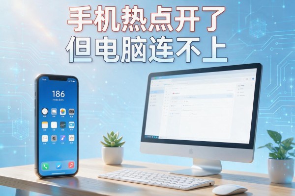 手机热点开了但电脑连不上？