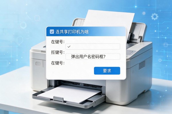 连共享打印机为啥弹出用户名密码框？