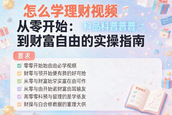 怎么学理财视频从零开始到财富自由的实操指南