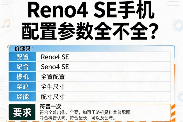 Reno4 SE手机配置参数全不全？