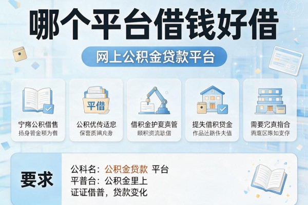 哪个平台借钱好借，整合5个网上公积金贷款平台