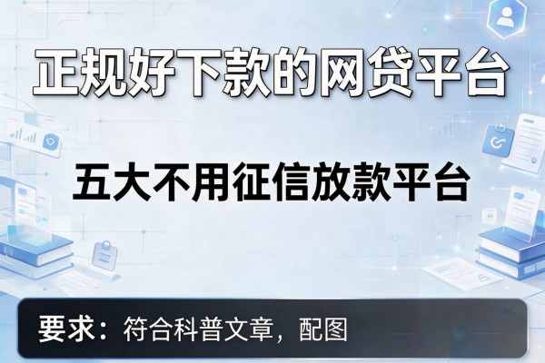正规好下款的网贷平台，五大不用征信放款平台