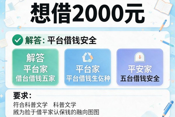 想借2000元，解答五家平台借钱安全