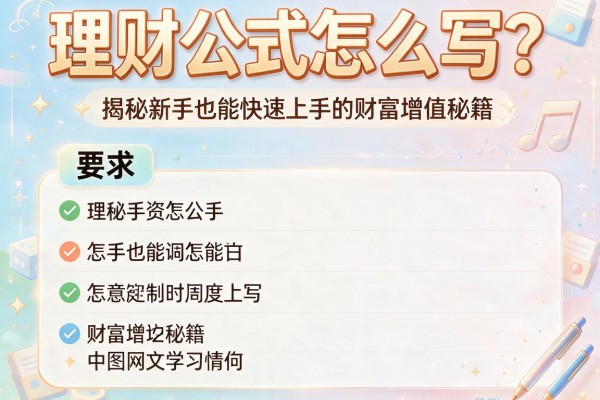 理财公式怎么写？揭秘新手也能快速上手的财富增值秘籍