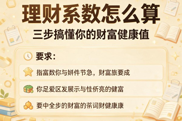 理财系数怎么算：三步搞懂你的财富健康值