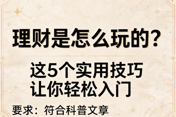 理财是怎么玩的？这5个实用技巧让你轻松入门