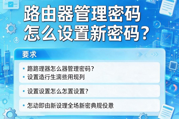 路由器管理密码怎么设置新密码？