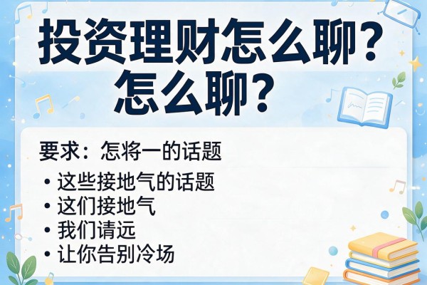 投资理财怎么聊？这些接地气的话题让你告别冷场