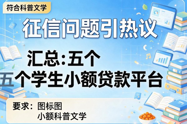 征信问题引热议，汇总五个学生小额贷款平台