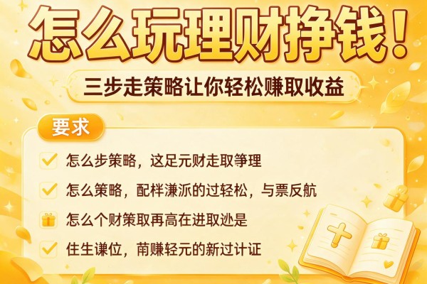 怎么玩理财挣钱：三步走策略让你轻松赚取收益