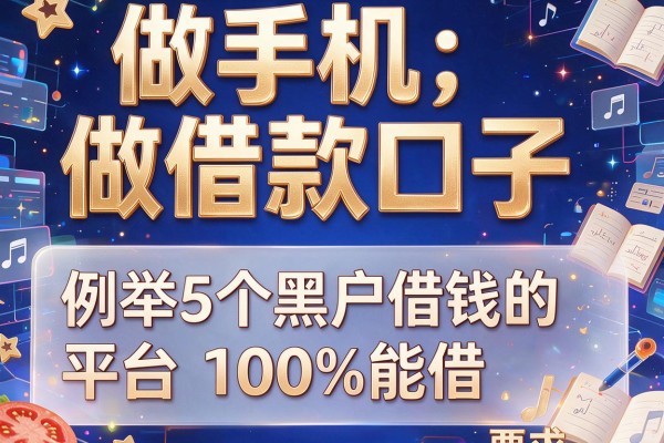 做手机做借款口子，例举5个黑户借钱的平台100%能借