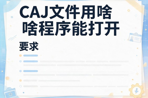 CAJ文件用啥程序能打开