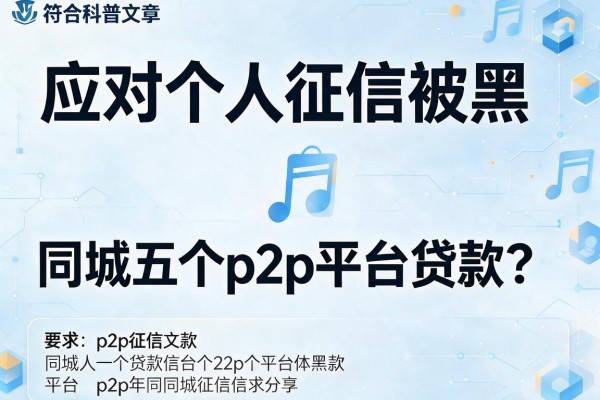 应对个人征信被黑,同城五个p2p平台贷款