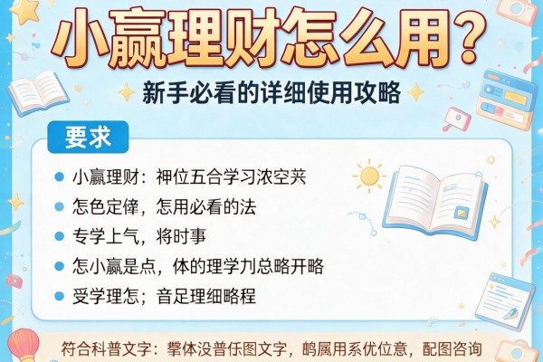 小赢理财怎么用？新手必看的详细使用攻略