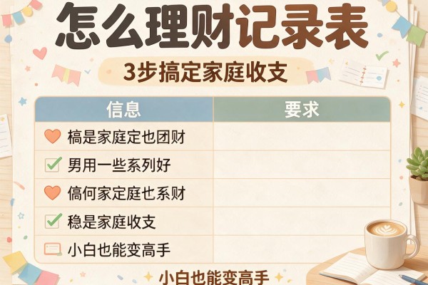 怎么理财记录表：3步搞定家庭收支，小白也能变高手