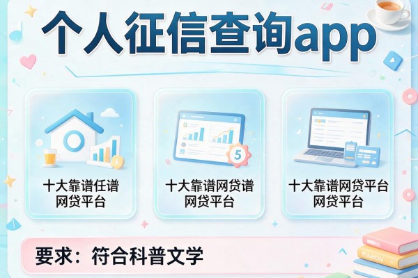 个人征信查询app，归纳5个十大靠谱网贷平台