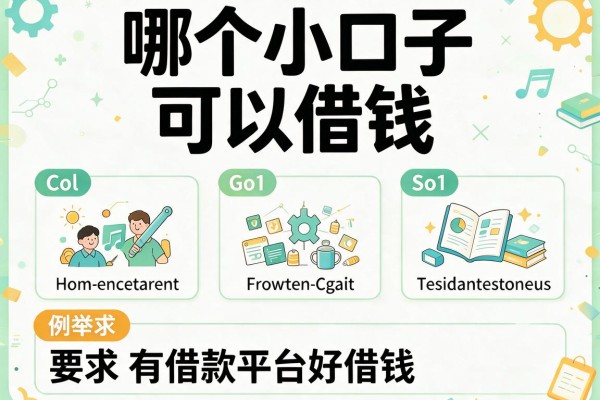 哪个小口子可以借钱，例举5个有借款平台好借钱