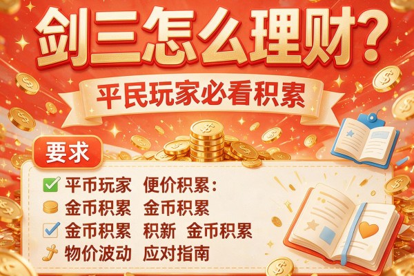 剑三怎么理财？平民玩家必看的金币积累与物价波动应对指南