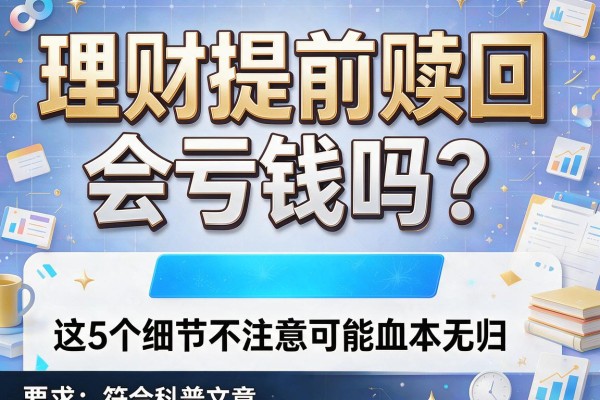 理财提前赎回会亏钱吗？这5个细节不注意可能血本无归