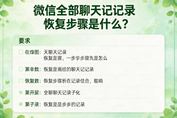 微信全部聊天记录恢复步骤是什么？