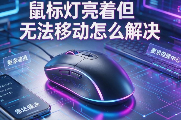 鼠标灯亮着但无法移动怎么解决