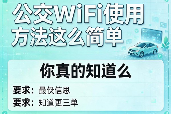 公交WiFi使用方法这么简单 你真的知道么