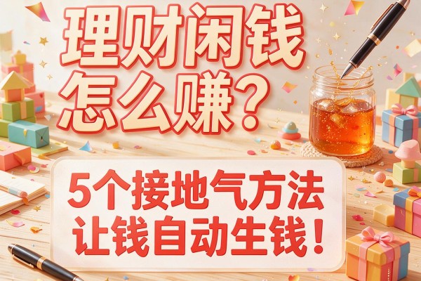 理财闲钱怎么赚？5个接地气方法让钱自动生钱