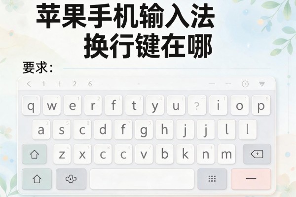 苹果手机输入法换行键在哪