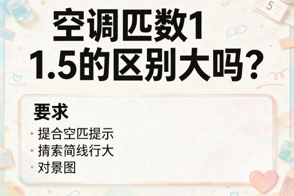 空调匹数1和1.5的区别大吗？
