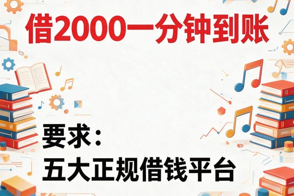 借2000一分钟到账，五大正规借钱平台