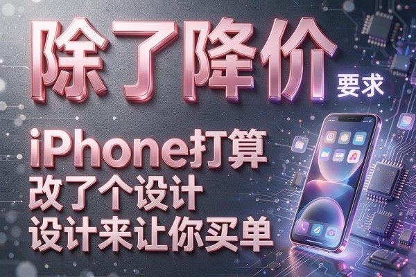 除了降价,iPhone打算改了这个设计来让你买单