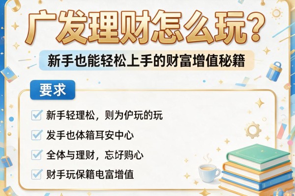 广发理财怎么玩？新手也能轻松上手的财富增值秘籍