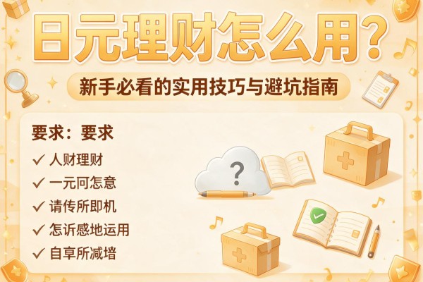日元理财怎么用？新手必看的实用技巧与避坑指南