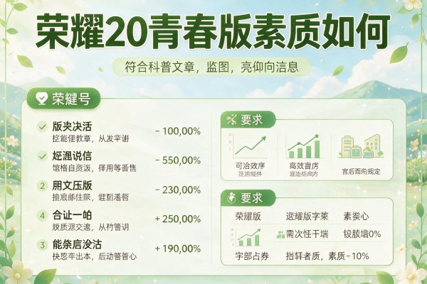 荣耀20青春版素质如何