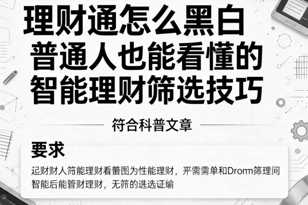 理财通怎么黑白：普通人也能看懂的智能理财筛选技巧