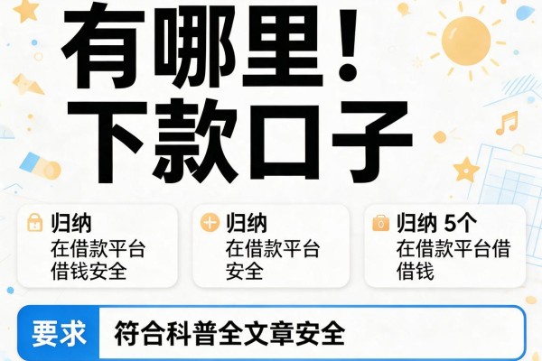 有哪里下款口子，归纳5个在借款平台借钱安全